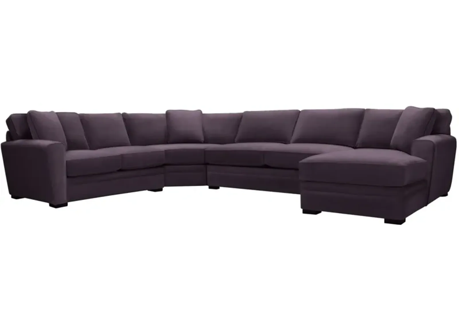 Artemis II 4-pc. Sectional in Gypsy Eggplant by Jonathan Louis