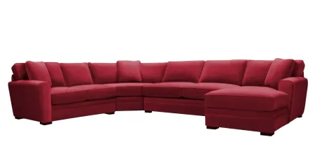 Artemis II 4-pc. Right Hand Facing Sectional Sofa in Gypsy Scarlet by Jonathan Louis