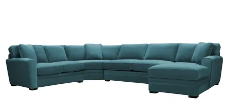 Artemis II 4-pc. Right Hand Facing Sectional Sofa in Gypsy Teal by Jonathan Louis