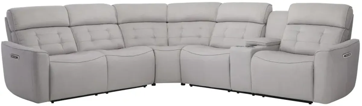 Hanlin 3-pc. Power Sectional in Ashton Mushroom by Bellanest