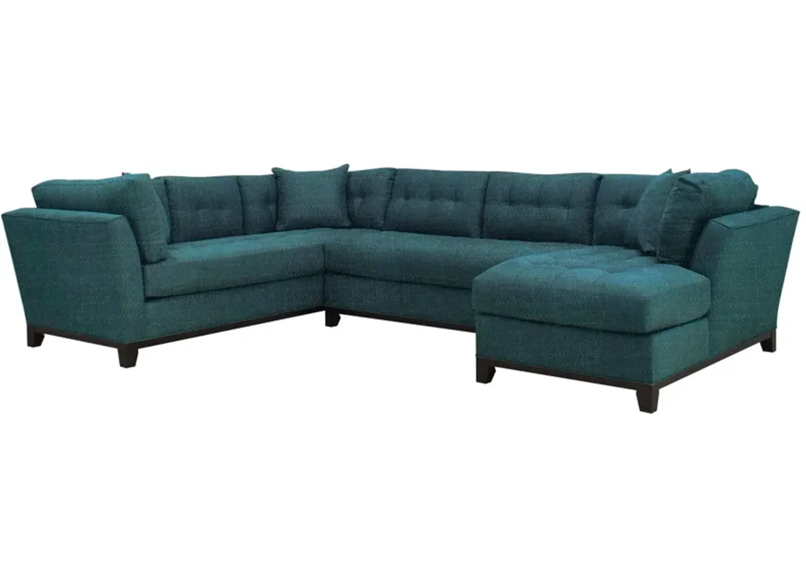 Cityscape 4-pc. Sectional in Elliot Teal by H.M. Richards