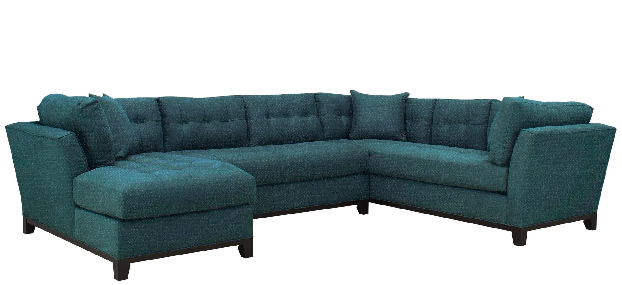 Cityscape 4-pc. Sectional in Elliot Teal by H.M. Richards