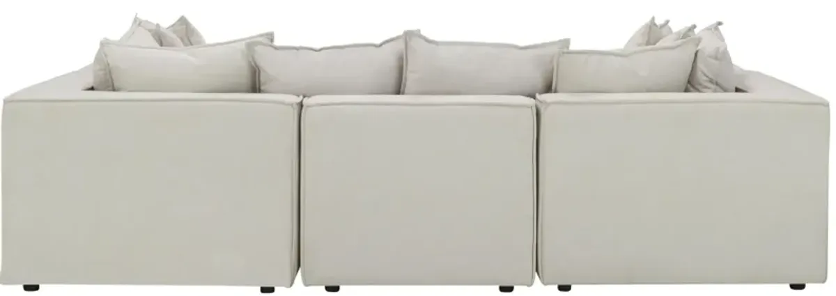 Loris Chenille 5-pc. Pit Sectional with Cocktail Ottoman