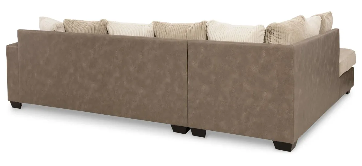 Keskin 2-pc. Sectional with Chaise in Sand by Ashley Furniture