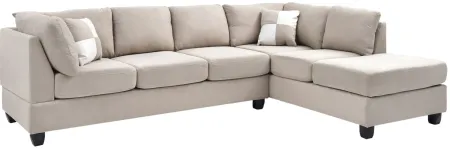 Malone 2-pc. Reversible Sectional Sofa in Vanilla by Glory Furniture