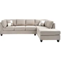 Malone 2-pc. Reversible Sectional Sofa in Vanilla by Glory Furniture