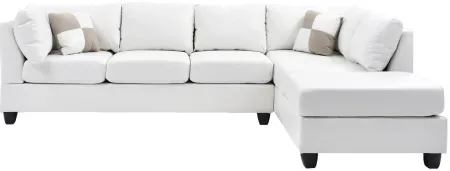 Malone 2-pc. Reversible Sectional Sofa in White by Glory Furniture