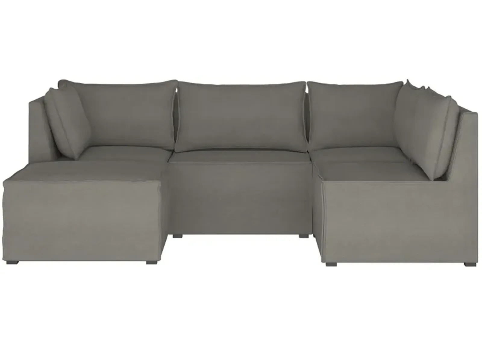 Stacy III 5-pc. Left Hand Facing Sectional Sofa in Linen Gray by Skyline