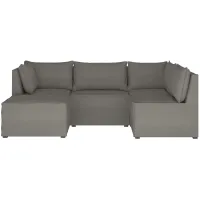 Stacy III 5-pc. Left Hand Facing Sectional Sofa in Linen Gray by Skyline