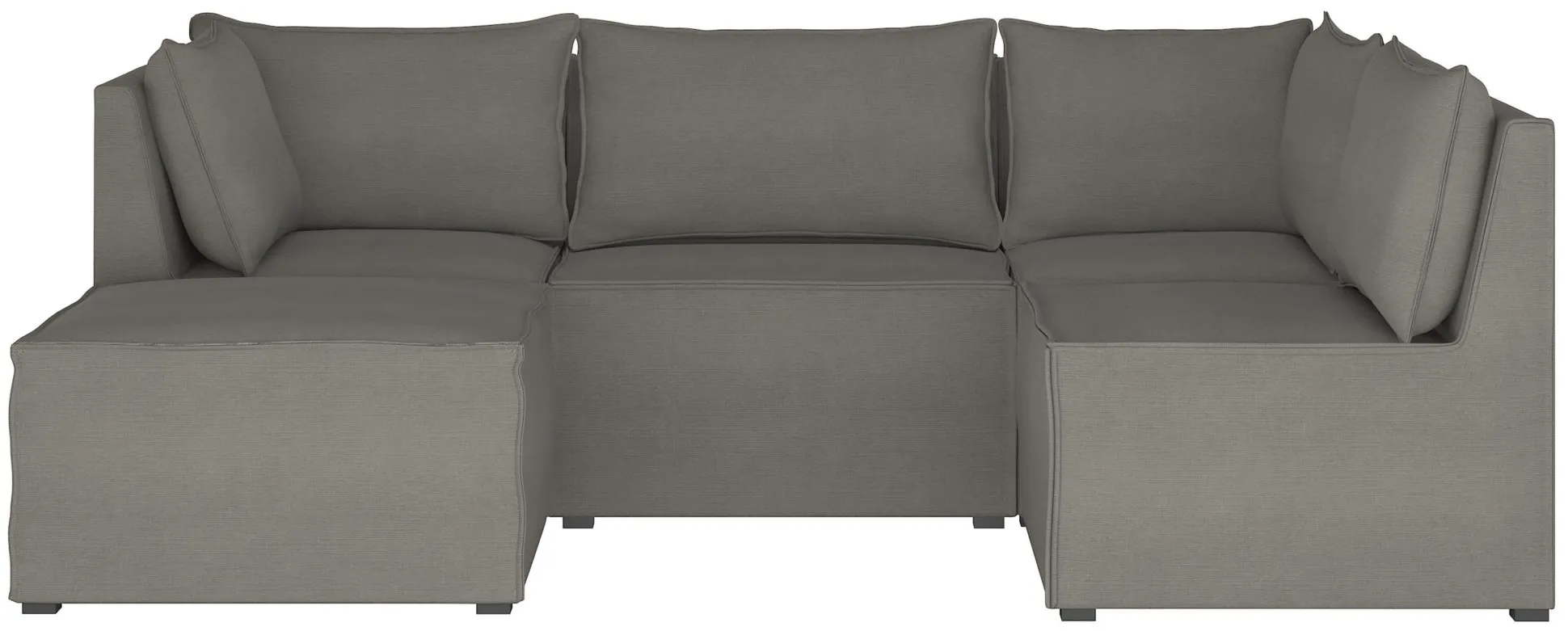 Stacy III 5-pc. Left Hand Facing Sectional Sofa in Linen Gray by Skyline