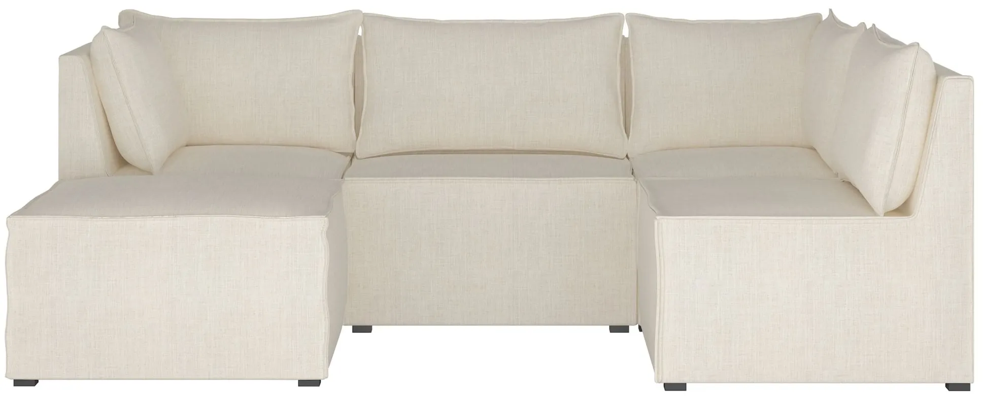 Stacy III 5-pc. Left Hand Facing Sectional Sofa in Linen Talc by Skyline
