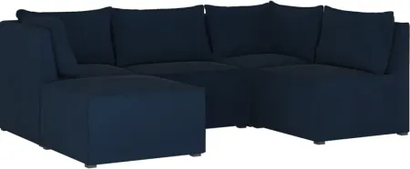 Stacy III 5-pc. Left Hand Facing Sectional Sofa in Velvet Ink by Skyline