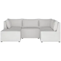 Stacy III 5-pc. Left Hand Facing Sectional Sofa in Velvet White by Skyline
