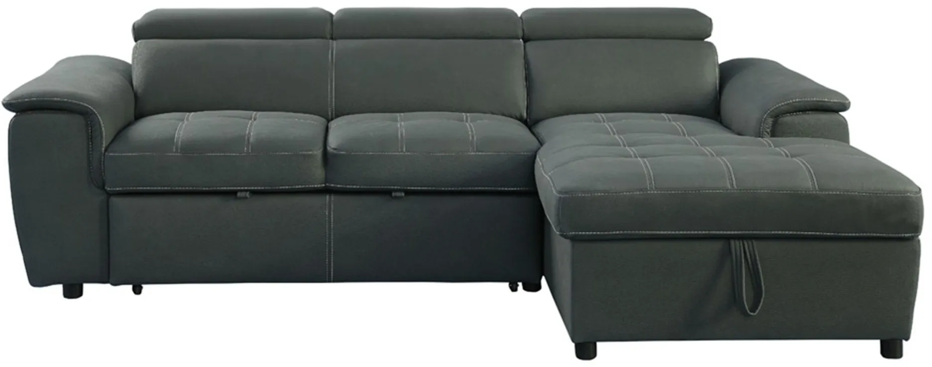 Elenor 2-pc. Sectional Sofa in Gray by Homelegance