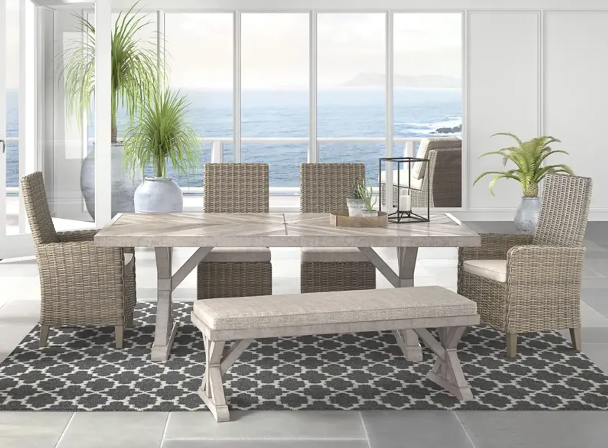 Beachcroft 6-pc. Dining Set in Beige by Ashley Furniture