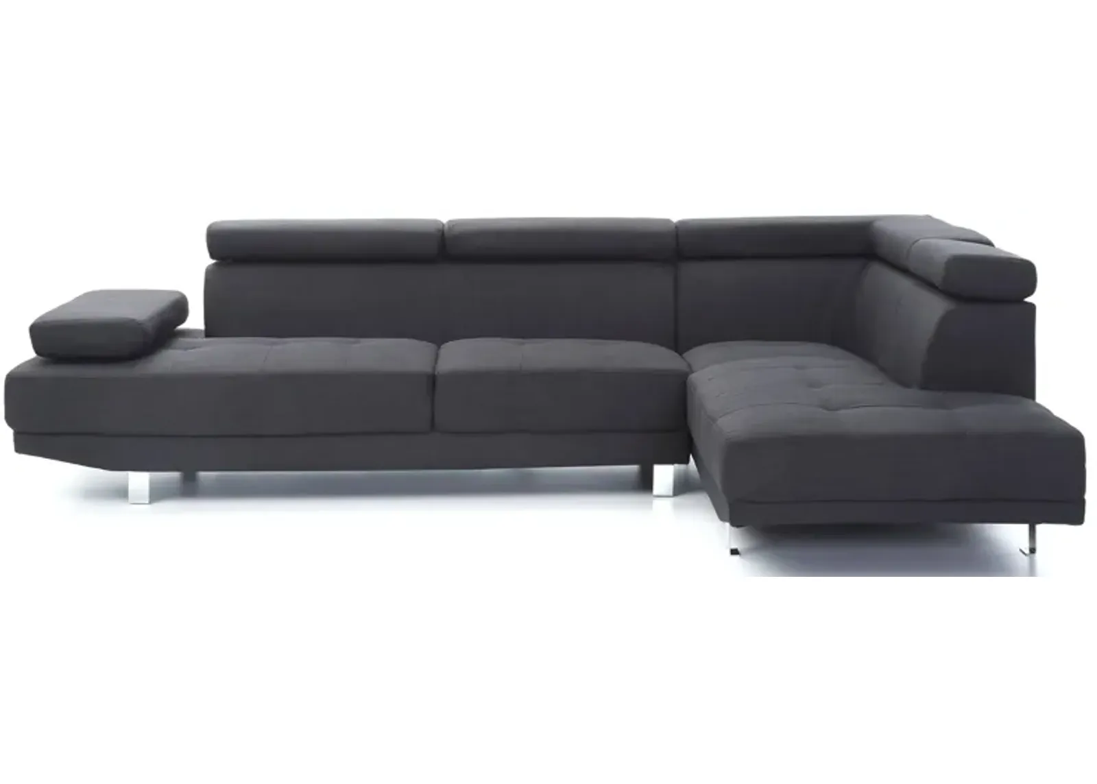 Riveredge 2-pc. Sectional Sofa in Black by Glory Furniture