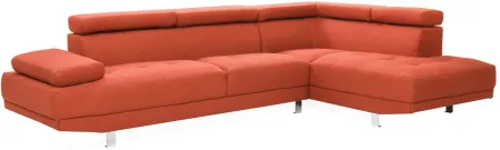 Riveredge 2-pc. Sectional Sofa in Orange by Glory Furniture