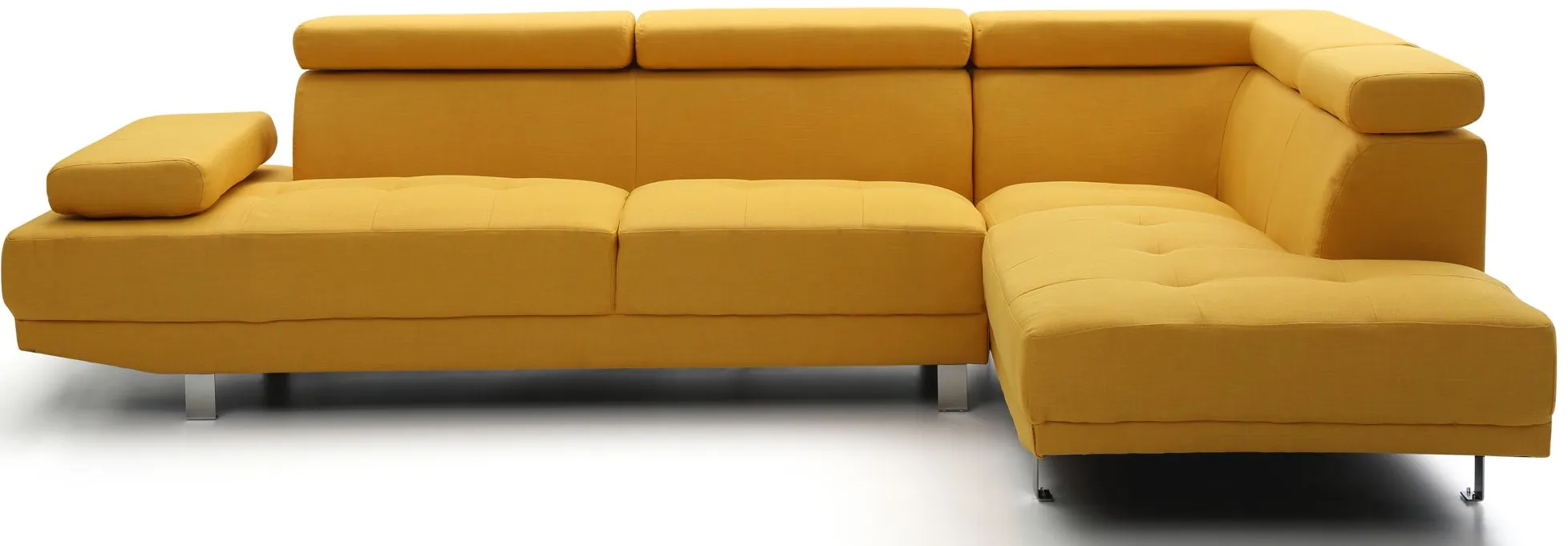 Riveredge 2-pc. Sectional Sofa in Yellow by Glory Furniture