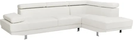 Riveredge 2-pc. Sectional Sofa in White by Glory Furniture