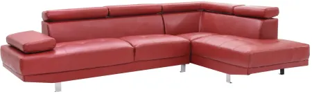 Riveredge 2-pc. Sectional Sofa in Red by Glory Furniture
