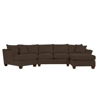 Foresthill 3-pc. Right Hand Facing Sectional Sofa in Suede So Soft Chocolate by H.M. Richards