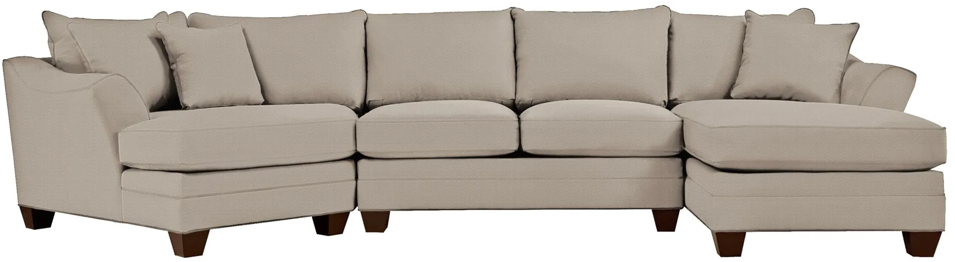 Foresthill 3-pc. Right Hand Facing Sectional Sofa in Suede So Soft Lt Taupe by H.M. Richards