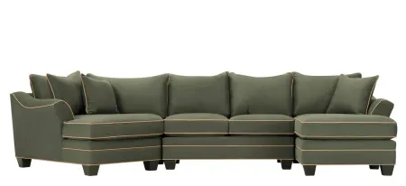 Foresthill 3-pc. Right Hand Facing Sectional Sofa in Suede So Soft Pine/Khaki by H.M. Richards