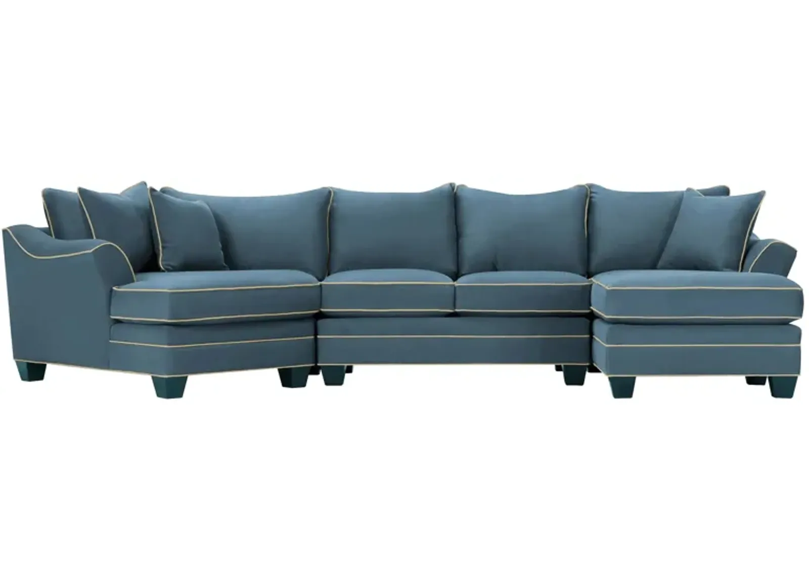 Foresthill 3-pc. Right Hand Facing Sectional Sofa in Suede So Soft Indigo/Mineral by H.M. Richards