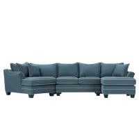 Foresthill 3-pc. Right Hand Facing Sectional Sofa in Suede So Soft Indigo/Mineral by H.M. Richards