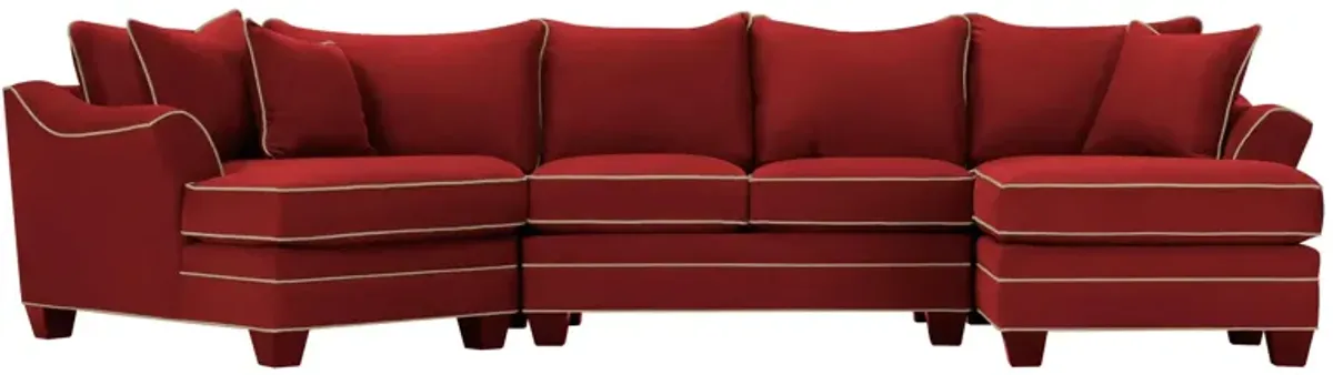 Foresthill 3-pc. Right Hand Facing Sectional Sofa in Suede So Soft Cardinal/Mineral by H.M. Richards