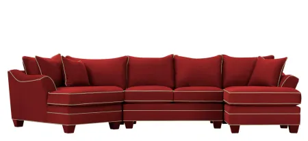 Foresthill 3-pc. Right Hand Facing Sectional Sofa in Suede So Soft Cardinal/Mineral by H.M. Richards