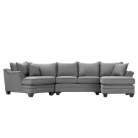 Foresthill 3-pc. Right Hand Facing Sectional Sofa in Suede So Soft Platinum/Slate by H.M. Richards