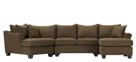 Foresthill 3-pc. Right Hand Facing Sectional Sofa in Suede So Soft Mineral/Slate by H.M. Richards