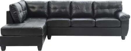 Gallant 2-pc. Reversible Sectional Sofa in Black by Glory Furniture