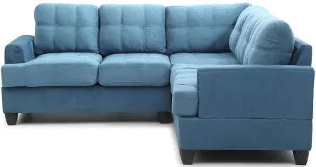 Sandridge 3-piece Sectional Sofa in Aqua by Glory Furniture