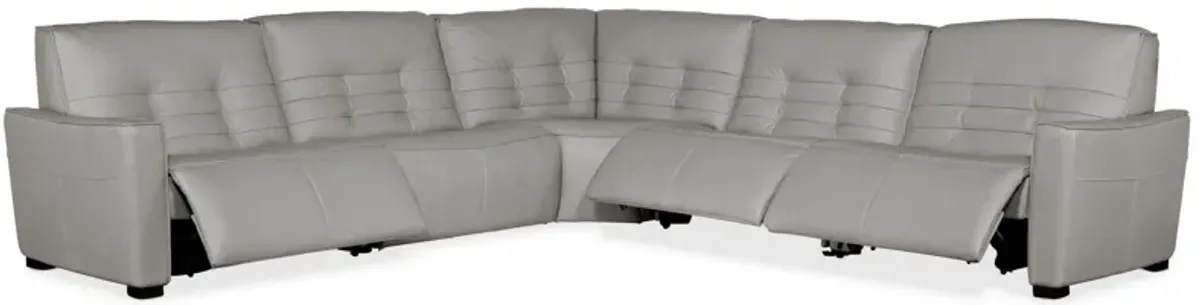 Reaux 5-pc. Power Reclining Sectional in Grey by Hooker Furniture