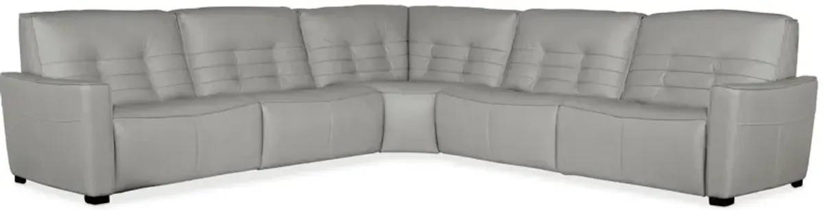 Reaux 5-pc. Power Reclining Sectional in Grey by Hooker Furniture