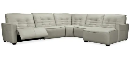 Reaux 5-pc. Power Reclining Sectional w/ Chaise in Grey by Hooker Furniture