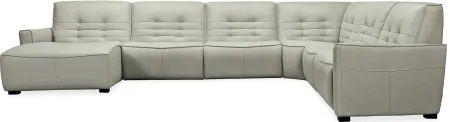 Reaux 6-pc. Power Reclining Sectional w/ Chaise in Grey by Hooker Furniture