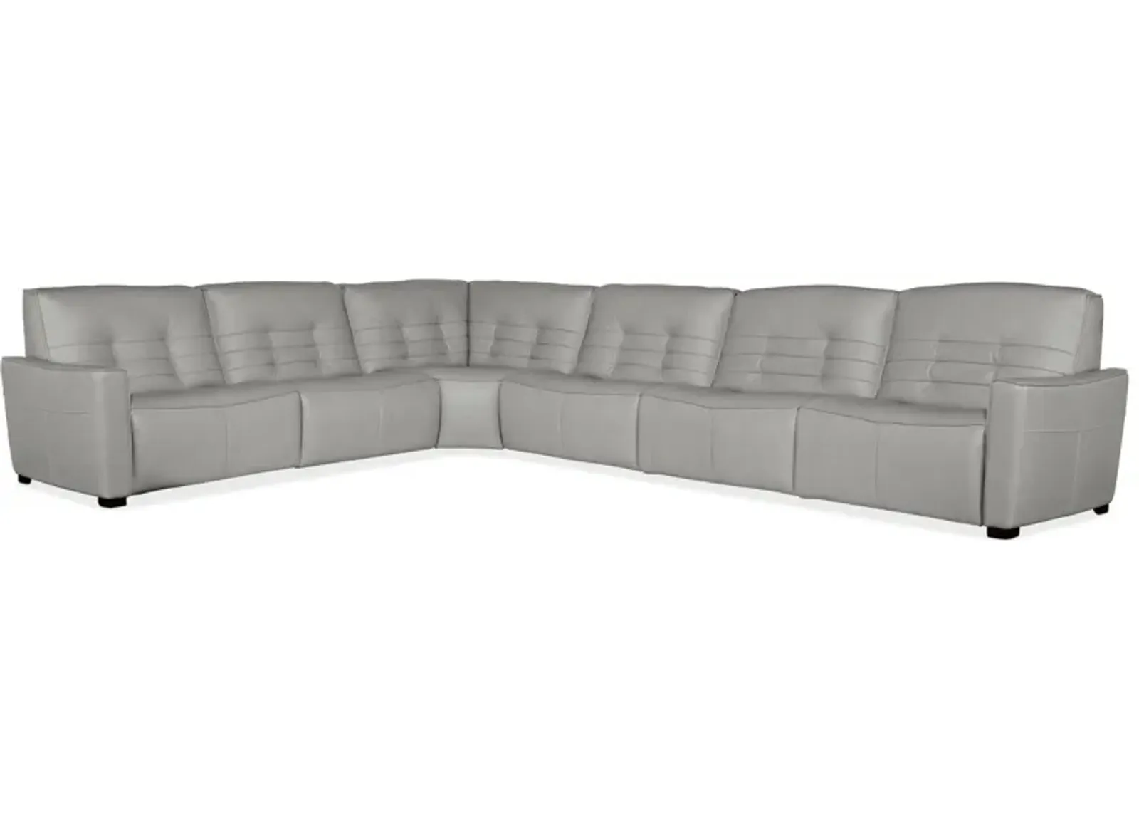 Reaux 6-pc. Power Reclining Sectional in Grey by Hooker Furniture