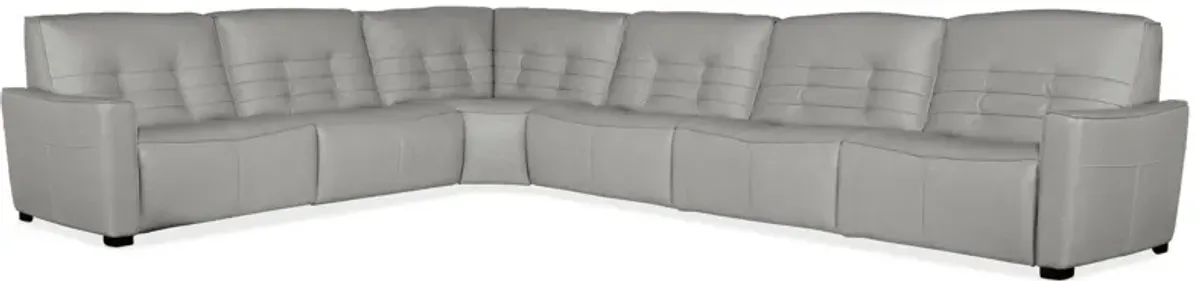 Reaux 6-pc. Power Reclining Sectional in Grey by Hooker Furniture