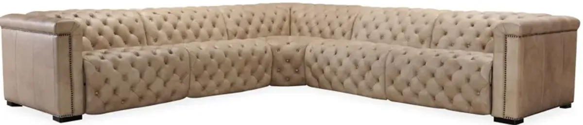 Savion Grandier 5-pc. Power Reclining Sectional in Brown by Hooker Furniture