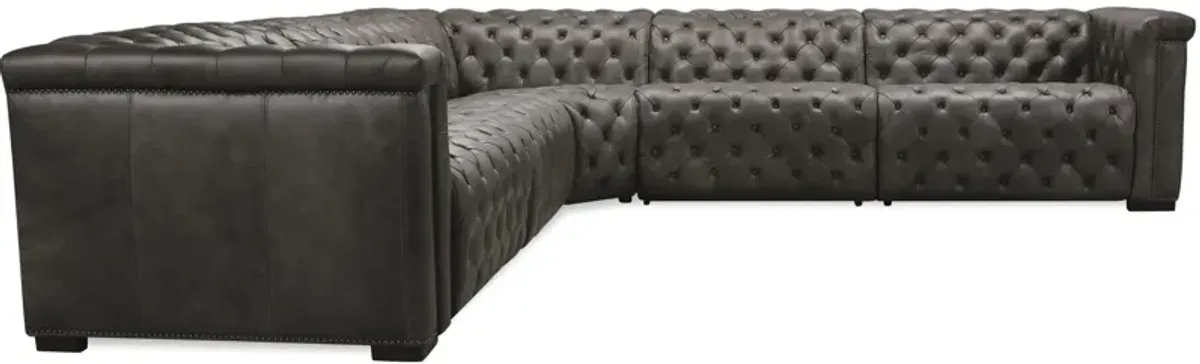 Savion Grandier 5-pc. Power Reclining Sectional in Gray by Hooker Furniture