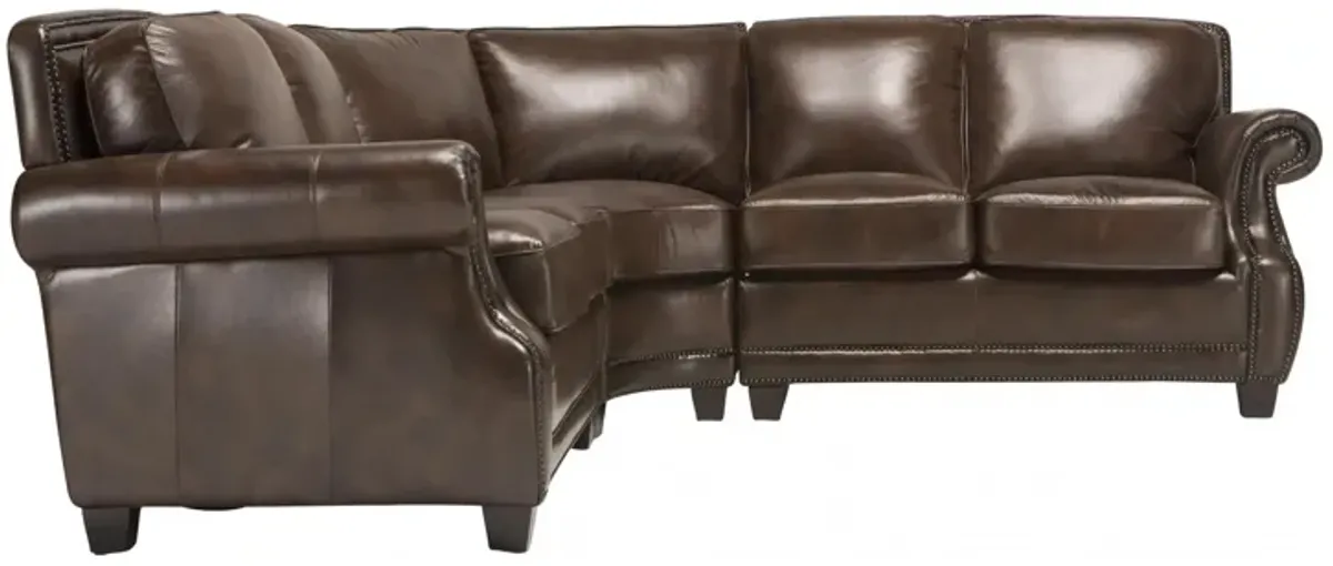 Romano 3-pc. Leather Sectional Sofa