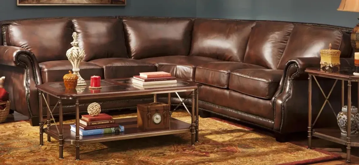 Romano 3-pc. Leather Sectional Sofa