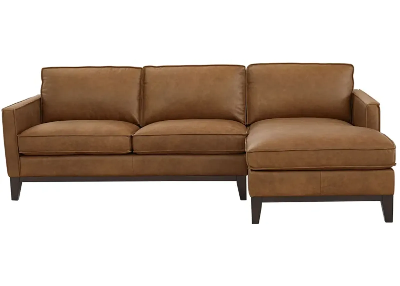 Roscoe 2-pc. Sectional Sofa with Right Arm Facing Chaise in Honey by GTR Leather Inc