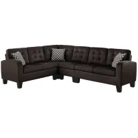 Dexter 4-pc. Sectional Sofa in Chocolate by Homelegance