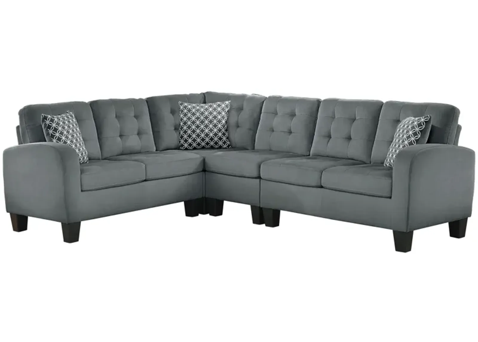 Dexter 4-pc. Sectional Sofa in Gray by Homelegance