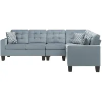 Delta 4-pc. Sectional in Gray by Homelegance