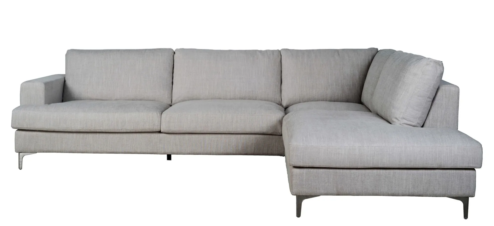 Feather 3-pc. Sectional Sofa in Dovetail Linen by LH Imports Ltd